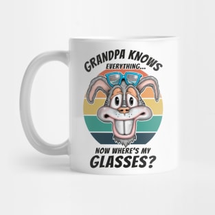 Grandpa Knows Everything Funny Grandpa Knows Best Fathers Day Mug